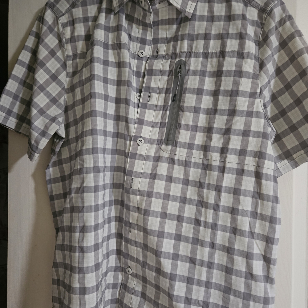5.11 Tactical Gray Plaid Short Sleeve Shirt